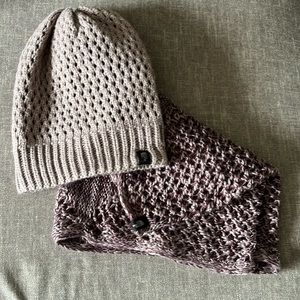 North Face hat and scarf